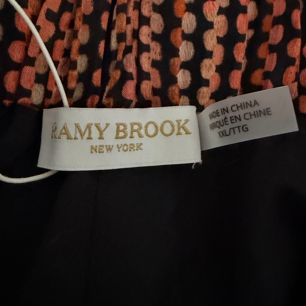 NWT Ramy Brook Megan Cutout Smocked Waist Tie Front Maxi Dress Women’s Plus XXL - Picture 8 of 14